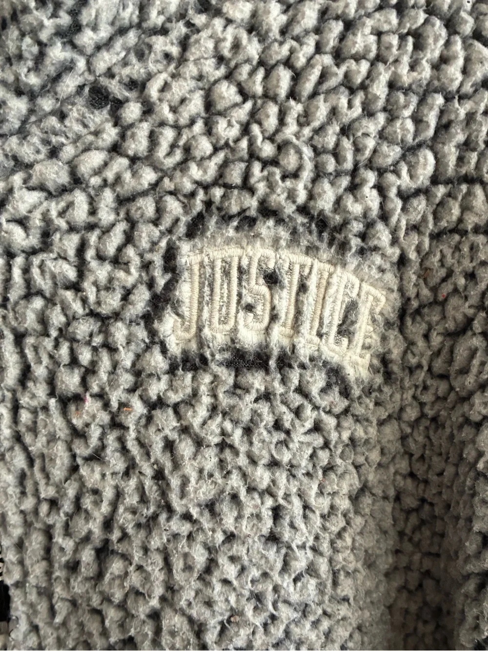 Justice Gray Sherpa Quarter-Zip Pullover Jacket 20 Plus